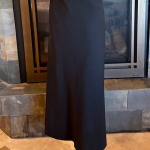 Vintage Donna Karan Signature Italian Slim Column Wool Maxi Skirt 4